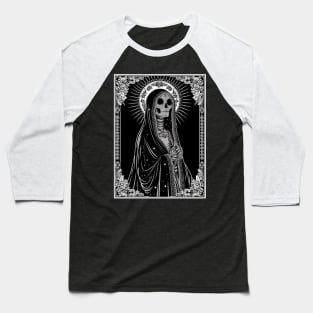 Virgen de Guadalupe Calavera Baseball T-Shirt